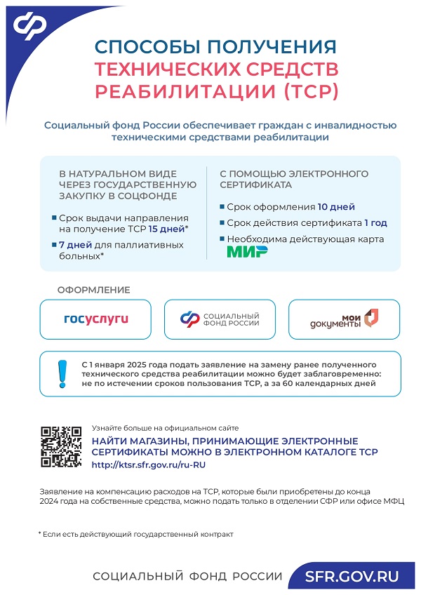Памятка для получателей технических средств реабилитации