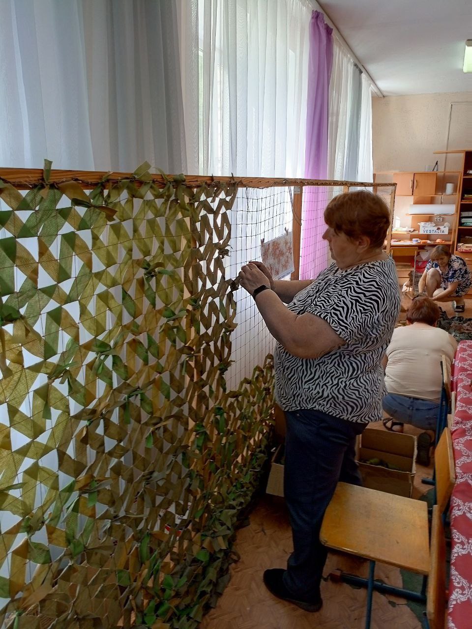 Плетение маскировочных сетей